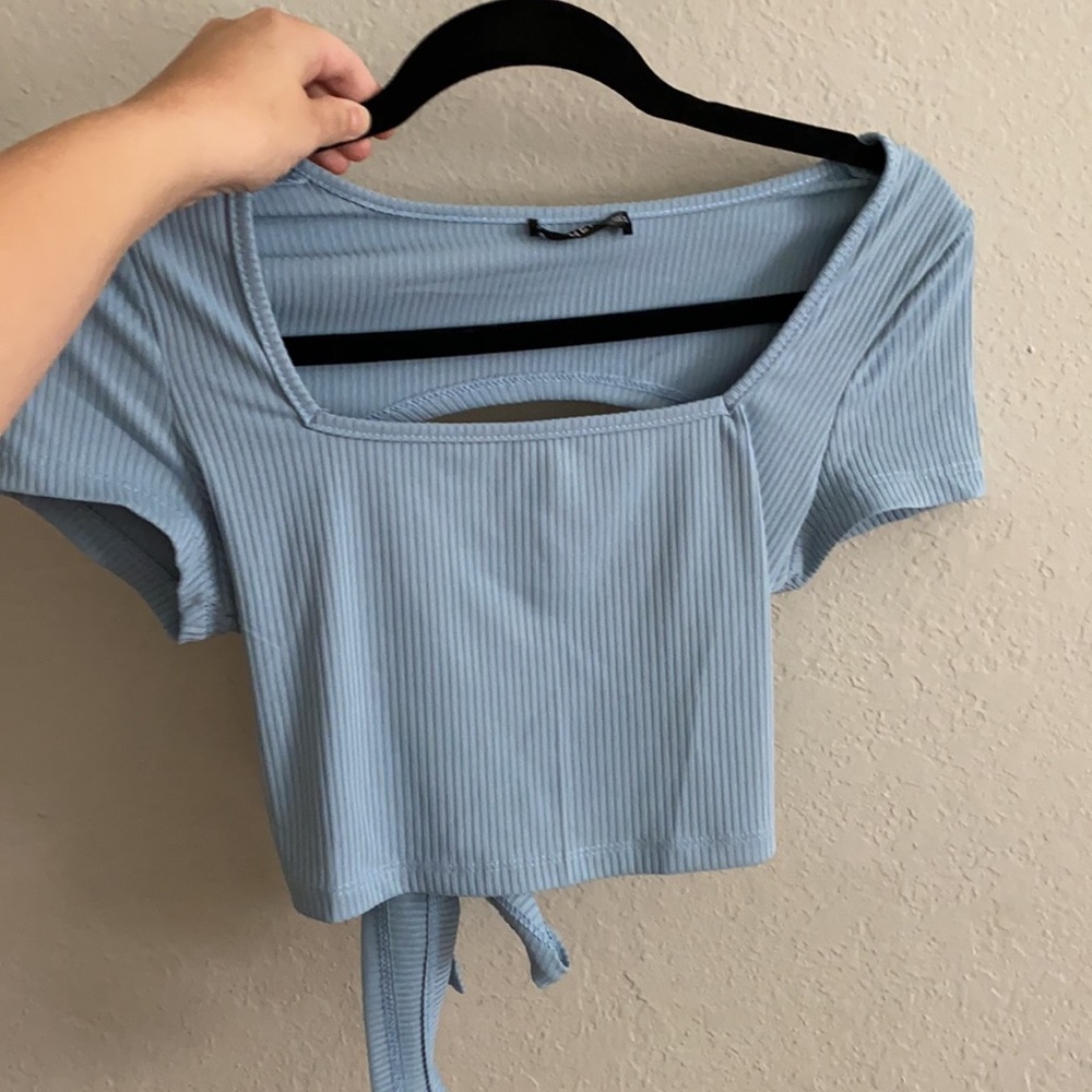 Blue Crop Top